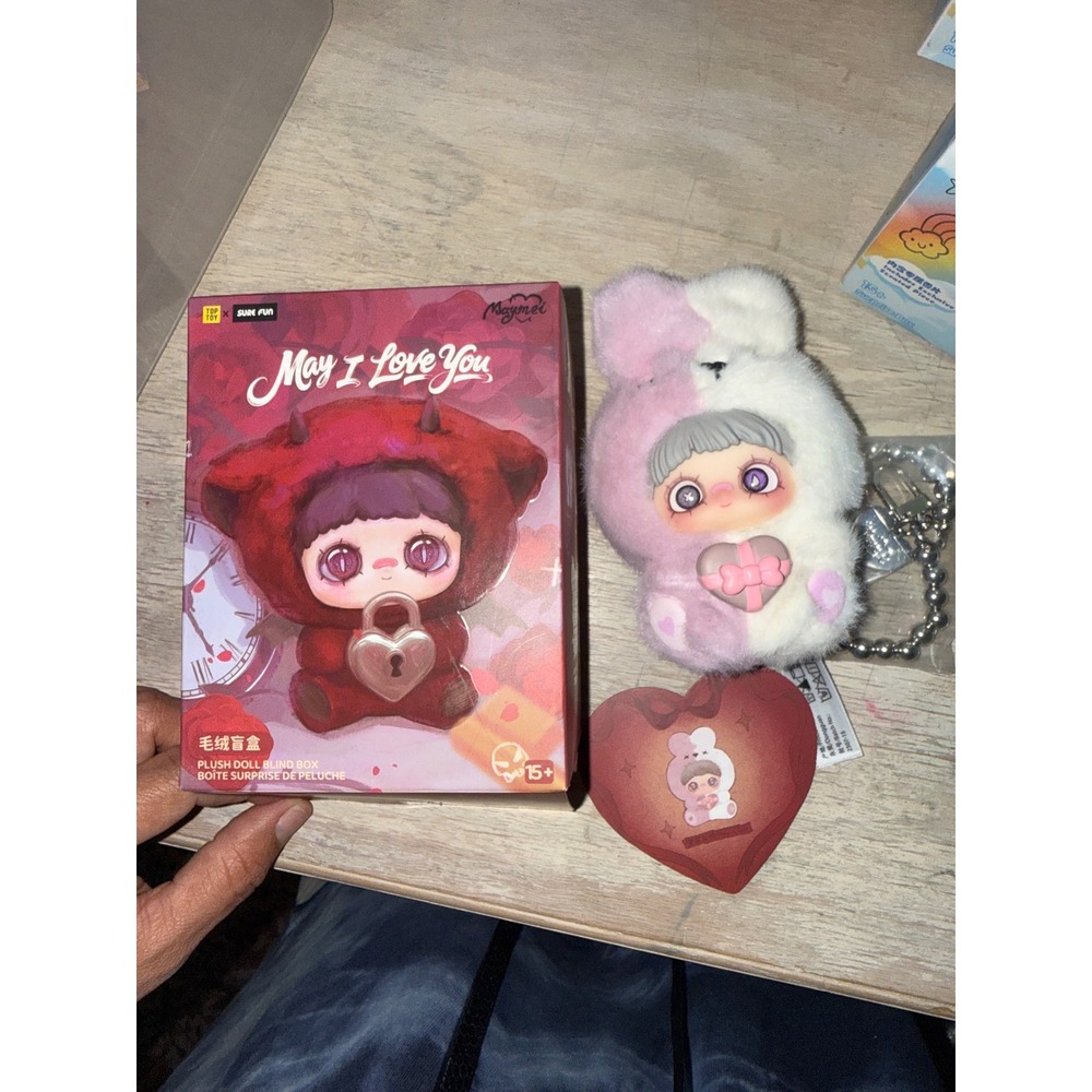 TOP TOY Maymei May I Love You Series Plush Doll Blind Box May's Gift Pink White